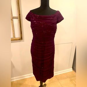 Elegant burgundy dress